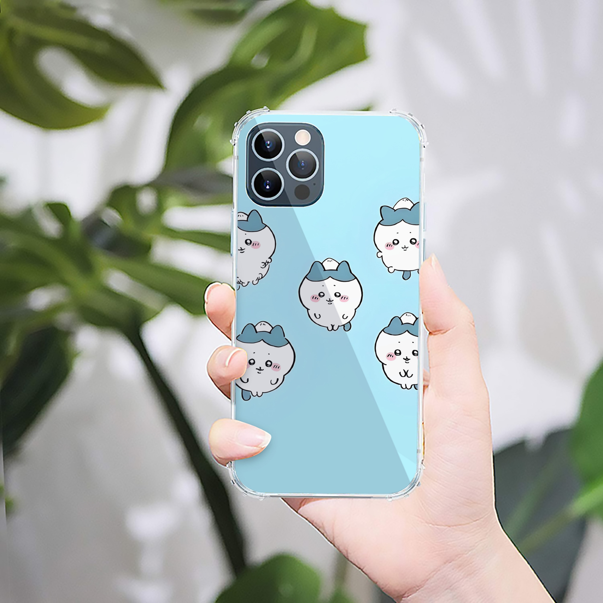 （画像用） ちいかわ Chii-kawa 【iPhone 12シリーズ対応】透明スマホケース（クリアソフトケース）